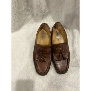 Johnston & Murphy Men's Loafers With Tassels Size 9.5 Brown Signature Series XC4